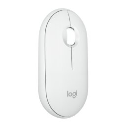 Logitech Pebble Mouse 2 M350s - Rato - óptico - 3 botões - sem fios - Bluetooth 5.2 LE - branco tonal 910-007013