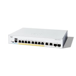 Cisco Catalyst 1300-8FP-2G - Interruptor - L3 - Administrado - 8 x 10/100/1000 (PoE+) + 2 x combo Gigabit SFP/RJ-45 - montável 