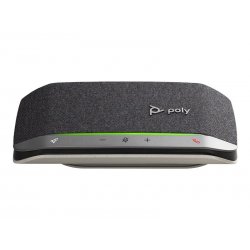 Poly Sync 20 - Alta-voz inteligente - bluetooth - com cabo, sem fios - USB-A - prata - Certificado para Microsoft Teams 772D2AA