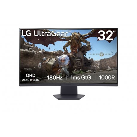 \Monitor LG UltraGear 32\\\"(31,5\\\\\"") WQHD 180Hz FreeSync 1000R Curvo Gaming\"" 32GS60QC-B.AEUQ"""