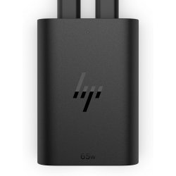 HP GaN USB-C Laptop Charger - Adaptador de alimentação - AC 115/230 V - 65 Watt - conectores de saída: 2 - Europa 600Q8AAABB