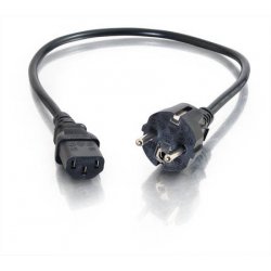 C2G Universal Power Cord - Cabo de alimentação - power CEE 7/7 (M) para power IEC 60320 C13 - 10 m - moldado - preto 88547