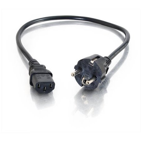 C2G Universal Power Cord - Cabo de alimentação - power CEE 7/7 (M) para power IEC 60320 C13 - 10 m - moldado - preto 88547