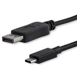 StarTech.com 3ft/1m USB C to DisplayPort 1.2 Cable 4K 60Hz, USB-C to DisplayPort Adapter Cable HBR2, USB Type-C DP Alt Mode to 