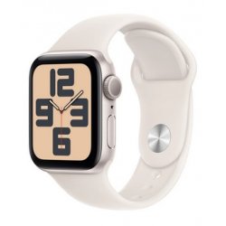 Apple Watch SE (GPS) - 2.ª geração - 40 mm - alumínio estrelado - relógio inteligente Com banda de desporto - fluoroelastómero 