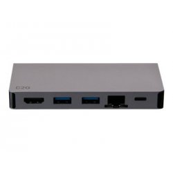 C2G USB C Docking Station with 4K HDMI, USB, Ethernet, and USB C - Power Delivery up to 100W - Estação de engate - USB-C / Thun