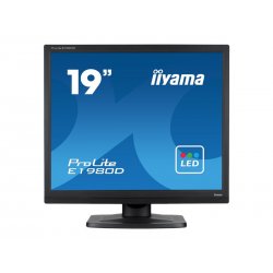 iiyama ProLite E1980D-B1 - Monitor LED - 19" - 1280 x 1024 @ 60 Hz - TN - 250 cd/m² - 1000:1 - 5 ms - DVI, VGA - preto opaco E1