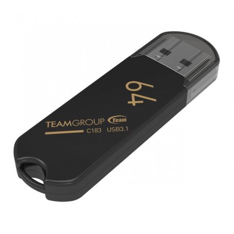 Pen Drive Team Group C183 64GB USB 3.1 Black TC183364GB01