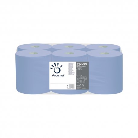 Rolo Espiral Azul 135mx20cm 2Fls PAPERNET Picotado 6un 653412056