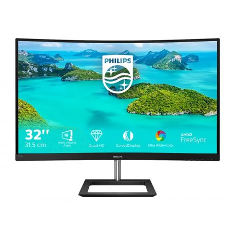 Philips E-line 325E1C - Monitor LED - curvo - 32" (31.5" visível) - 2560 x 1440 QHD @ 75 Hz - VA - 250 cd/m² - 3000:1 - 4 ms - 