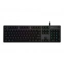 Logitech Gaming G512 - Teclado - luz traseira - USB - Padrão internacional americano - interruptor: GX Brown Tactile - carvão 9