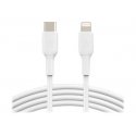 Belkin BOOST CHARGE - Cabo Lightning - 24 pin USB-C macho para Lightning macho - 1 m - branco - Fornecimento de energia USB (18