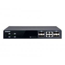 QNAP QSW-M804-4C - Interruptor - Administrado - 4 x 10 Gigabit SFP+ + 4 x combo 10 Gigabit SFP+/RJ-45 - desktop, montável em tr