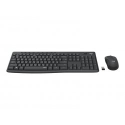 Logitech MK295 Silent - Conjunto de teclado e rato - sem fios - 2.4 GHz - Português - grafite 920-009870