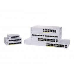 Cisco Business 110 Series 110-24PP - Interruptor - sem gestão - 12 x 10/100/1000 (PoE) + 12 x 10/100/1000 + 2 x combo Gigabit S