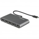 StarTech.com Thunderbolt 3 Mini Dock - Portable Dual Monitor w/HDMI 4K 60Hz - 2X USB-A Hub (3.2/2.0), GbE - 28cm Cable - TB3 Mu