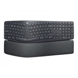 Logitech ERGO K860 - Teclado - sem fios - 2.4 GHz, Bluetooth 5.0 - QWERTY - Reino Unido - grafite 920-010107