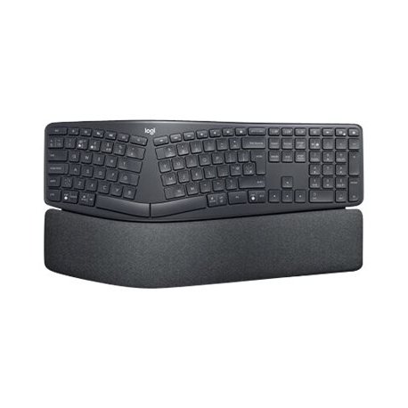 Logitech ERGO K860 - Teclado - sem fios - 2.4 GHz, Bluetooth 5.0 - QWERTY - Reino Unido - grafite 920-010107