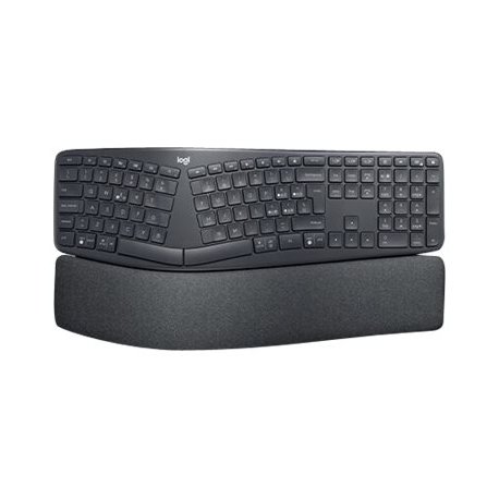 Logitech ERGO K860 - Teclado - sem fios - 2.4 GHz, Bluetooth 5.0 - QWERTY - Italiano - grafite 920-010106