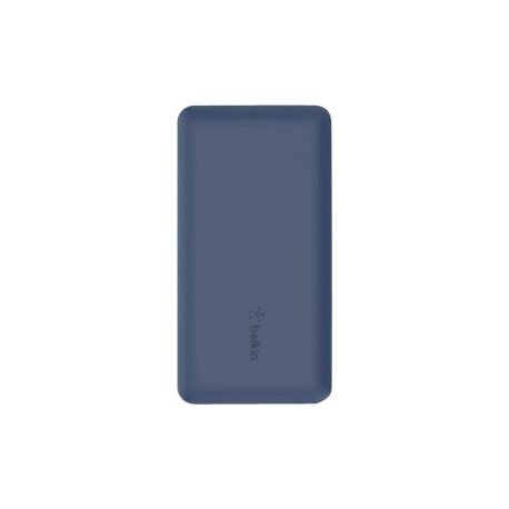 Belkin BoostCharge - Carregador portátil - 10000 mAh - 18 Watt - 3 conectores de saída (24 pin USB-C, 2 x USB) - azul BPB011BTB