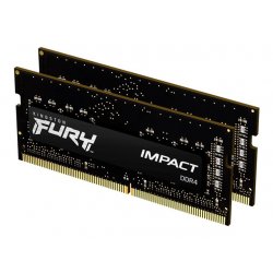 Kingston FURY Impact - DDR4 - kit - 16 GB: 2 x 8 GB - SO DIMM 260-pinos - 3200 MHz / PC4-25600 - CL20 - 1.2 V - unbuffered - se