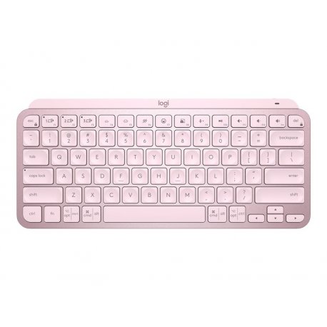 Logitech MX Keys Mini - Teclado - retroiluminação - sem fios - Bluetooth - QWERTY - EUA - rosa 920-010500