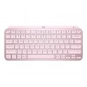 Logitech MX Keys Mini - Teclado - retroiluminação - sem fios - Bluetooth - QWERTY - EUA - rosa 920-010500