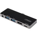 StarTech.com USB C Multiport Adapter, USB-C Mini Dock, USB-C to 4K 60Hz HDMI 2.0, With 100W Power Delivery Pass-Through Chargin