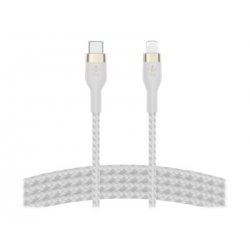 Belkin BOOST CHARGE - Cabo Lightning - 24 pin USB-C macho para Lightning macho - 1 m - branco CAA011BT1MWH