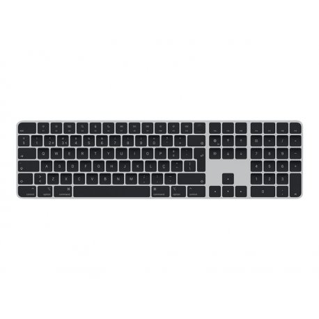 Apple Magic Keyboard with Touch ID and Numeric Keypad - Teclado - sem fios - Bluetooth - QWERTY - Português - teclas pretas MMM