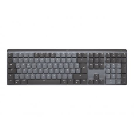 Logitech Master Series MX Mechanical - Teclado - retroiluminação - sem fios - Bluetooth LE - QWERTZ - Alemão - interruptor: Lin