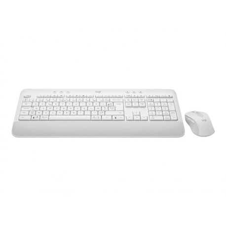 Logitech Signature MK650 Combo for Business - Conjunto de teclado e rato - sem fios - Bluetooth LE - AZERTY - Francês - branco 