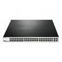 D-Link DGS 1210-52MP - Interruptor - inteligente - 48 x 10/100/1000 (PoE) + 4 x Gigabit combinado - desktop, montável em trilho