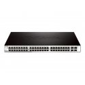 D-Link DGS 1210-52 - Interruptor - 48 x 10/100/1000 + 4 x SFP - desktop, montável em trilho - AC 100/230 V DGS-1210-52/E