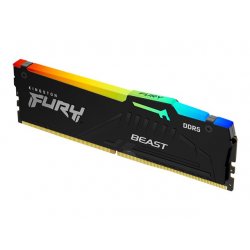 Kingston FURY Beast RGB - DDR5 - módulo - 16 GB - DIMM 288-pin - 5200 MHz / PC5-41600 - CL40 - 1.25 V - unbuffered - on-die ECC