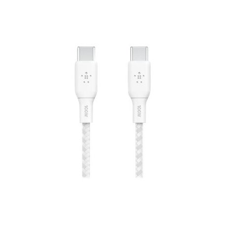 Belkin BoostCharge - Cabo USB - 24 pin USB-C (M) para 24 pin USB-C (M) - 2 m - branco CAB014BT2MWH