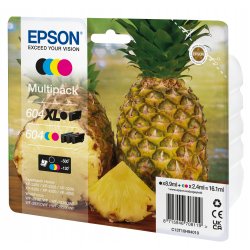 Epson 604/604XL Multipack - Pack de 4 - XL (preto) + Capacidade Normal - preto, amarelo, azul cyan, magenta - original - bliste