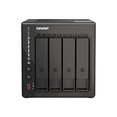 QNAP TS-453E - Servidor NAS - 4 baias - SATA 6Gb/s - RAID (expansão de disco rígido) RAID 0, 1, 5, 6, 10, 50, JBOD, 60 - RAM 8 