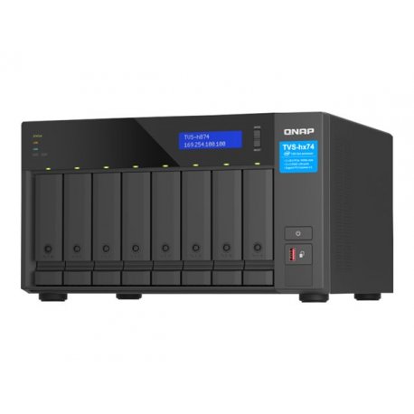 QNAP TVS-H874 - Servidor NAS - 8 baias - SATA 6Gb/s - RAID (expansão de disco rígido) JBOD, RAID 0, 1, 5, 6, 10, 50, 60, RAID T