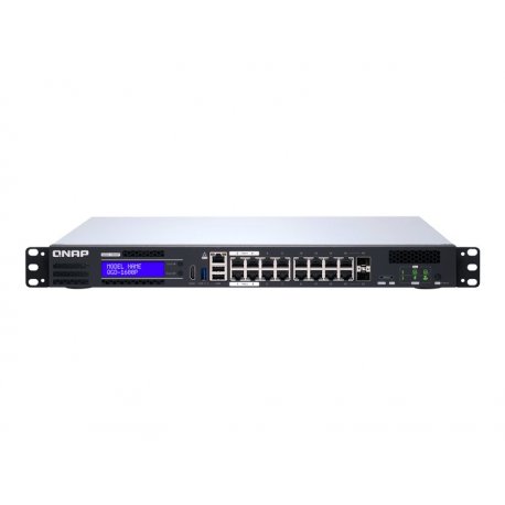 QNAP QGD-1600P - Interruptor - inteligente - 4 x 10/100/1000 (PoE++) + 10 x 10/100/1000 (PoE+) + 2 x combinado Gigabit SFP (PoE