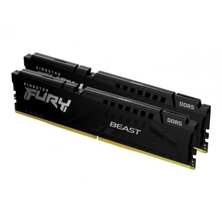 Kingston FURY Beast - DDR5 - kit - 64 GB: 2 x 32 GB - DIMM 288-pin - 6000 MHz / PC5-48000 - CL36 - 1.35 V - unbuffered - on-die