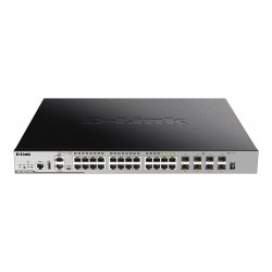 D-Link DGS 3630-28PC - Interruptor - L3 - Administrado - 20 x 10/100/1000 (PoE+) + 4 x combo Gigabit SFP + 4 x 10 Gigabit SFP+ 