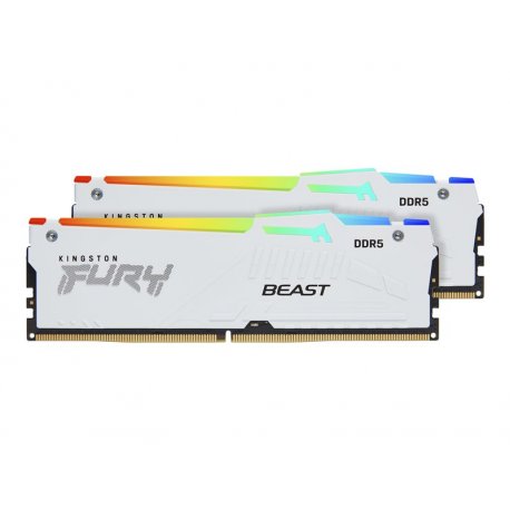 Kingston FURY Beast RGB - DDR5 - kit - 64 GB: 2 x 32 GB - DIMM 288-pin - 6000 MHz / PC5-48000 - CL40 - 1.35 V - unbuffered - se