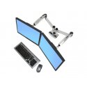 Ergotron LX Dual Side-by-Side Arm - Kit de montagem (montagem de presilha de mesa, montagem em anel metálico, pólo, 2 braços ar