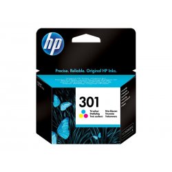 HP 301 - 3 ml - cor (ciano, magenta, amarelo) - original - blister - tinteiro - para HP DeskJet 1000, 1010, 1050 AiO, 1050A AiO