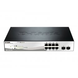 D-Link Web Smart DGS-1210-10P - Interruptor - Administrado - 8 x 10/100/1000 (PoE+) + 2 x Gigabit SFP - desktop - PoE+ (78 W) D