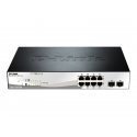 D-Link Web Smart DGS-1210-10P - Interruptor - Administrado - 8 x 10/100/1000 (PoE+) + 2 x Gigabit SFP - desktop - PoE+ (78 W) D