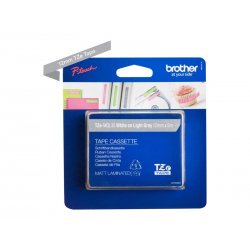 Brother TZe-MQL35 - Mate - branco em cinzento claro - Rolo (1,2 cm x 5 m) 1 cassete(s) fita laminada - para Brother PT-D210, D6