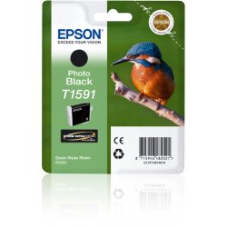 Epson T1591 - 17 ml - preto foto - original - blister - tinteiro - para Stylus Photo R2000 C13T15914010