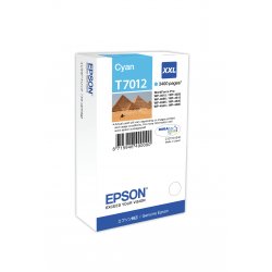 Epson T7012 - 34.2 ml - tamanho XXL - azul cyan - original - blister - tinteiro - para WorkForce Pro WP-4015 DN, WP-4095 DN, WP